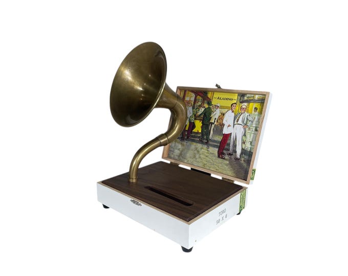 Aladino Cigar Box Phone Amplifier, Acoustic iPhone Speaker S16