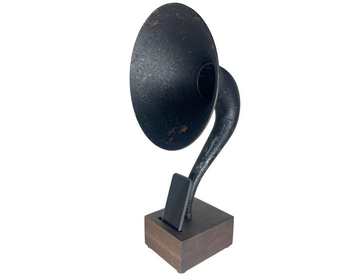 Antique Gramophone Phone Speaker, Acoustic Magnavox Phone Amplifier