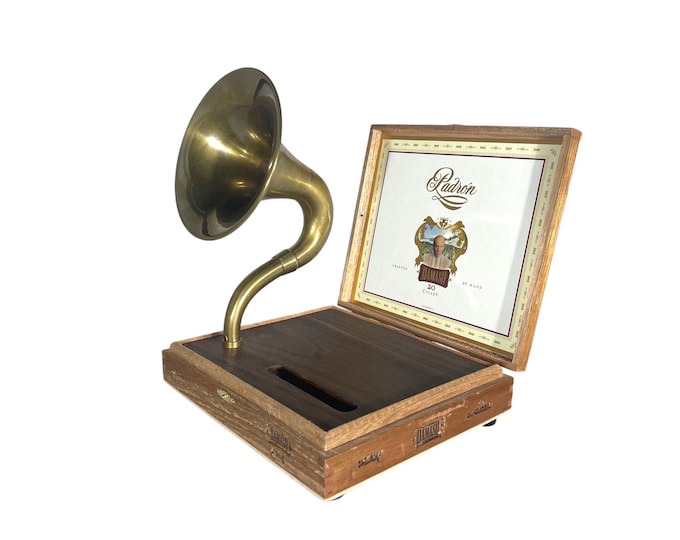 Padron Cigar Box Phone Amplifier, Acoustic iPhone Speaker
