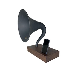 Antique Gramophone Phone Speaker, Acoustic Atwater Kent Phone Amplifier