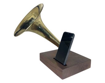 Trombone Phone Amplifier, Acoustic iPhone Speaker