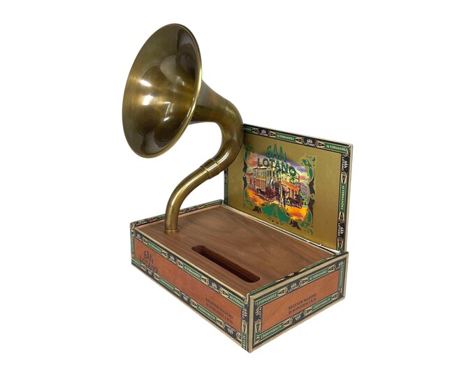 San Lotano Cigar Box Phone Amplifier, Acoustic iPhone Speaker S15