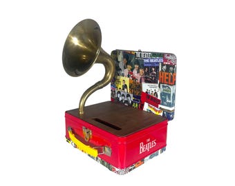 2019 The Beatles LunchBox Phone Amplifier, Acoustic iPhone Speaker, Lunch Box Speaker S7