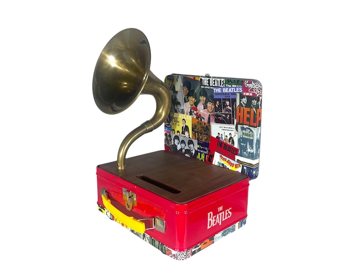 2019 The Beatles LunchBox Phone Amplifier, Acoustic iPhone Speaker, Lunch Box Speaker S7