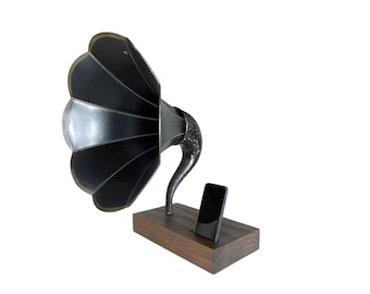 Antique Phonograph Phone Speaker, Acoustic Phone Amplifier