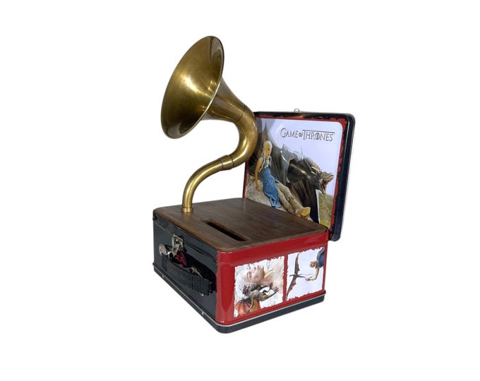 2018 Game of Thrones LunchBox Phone Amplifier, Acoustic iPhone Speaker, Lunch Box Speaker S15