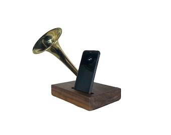 Trumpet Phone Amplifier, Acoustic iPhone Speaker