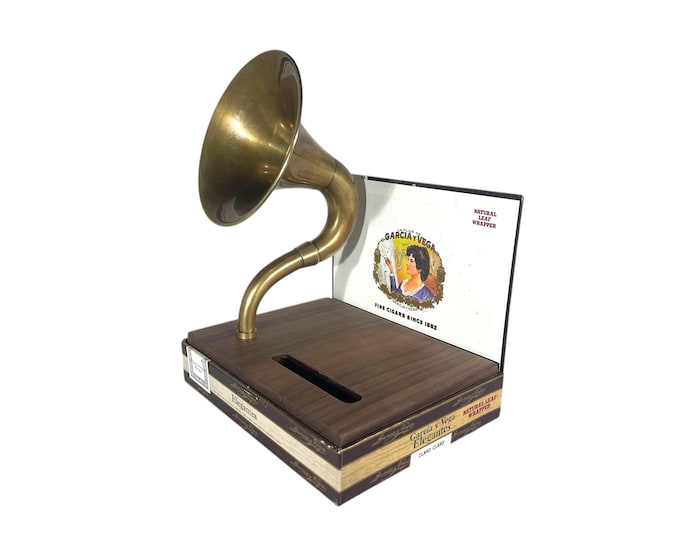 Garcia y Vega Cigar Box Phone Amplifier, Acoustic iPhone Speaker S15