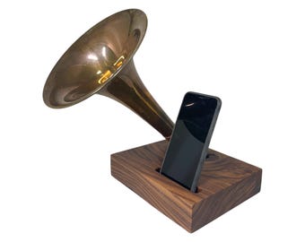 Trombone Phone Amplifier, Acoustic iPhone Speaker
