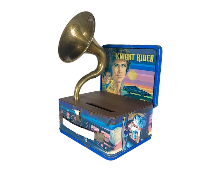 1982 Knight Rider LunchBox Phone Amplifier, Acoustic iPhone Speaker, Lunch Box Speaker S13