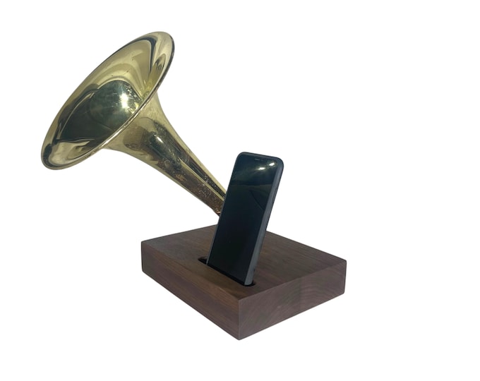Trombone Phone Amplifier, Acoustic iPhone Speaker