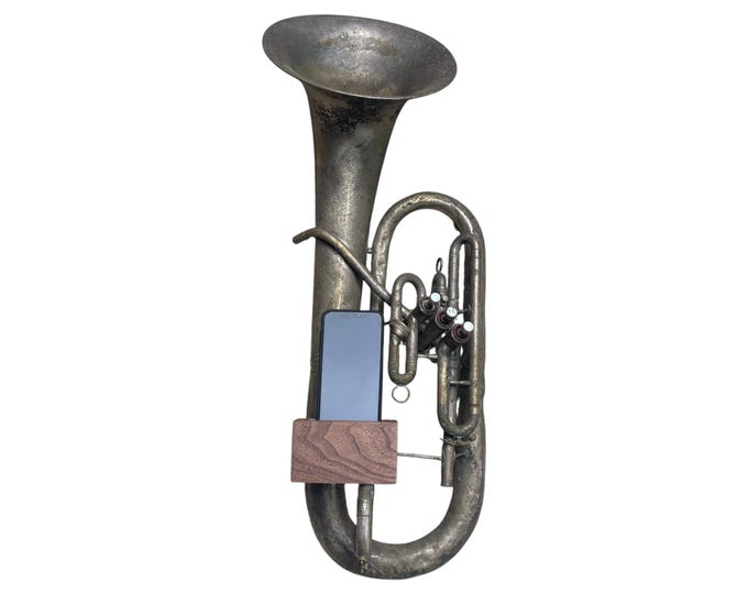 Wall Hanging Baritone Phone Amplifier, Acoustic iPhone Speaker