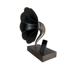 Antique Phonograph Phone Speaker, Acoustic Phone Amplifier