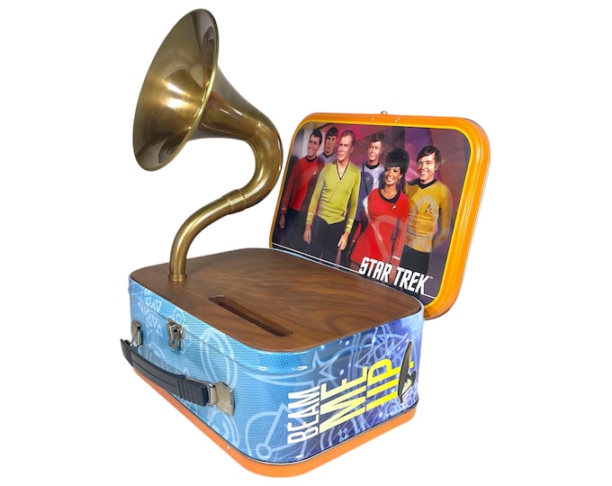 2009 Star Trek LunchBox Phone Amplifier, Acoustic iPhone Speaker, Lunch Box Speaker S22