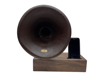 Acoustic Speaker, iPhone Speaker, Atwater Kent Speaker, Wireless Speaker, iPhone Amplifier, iPhone Amp, iPhone Stand, iPhone Dock, 06172304