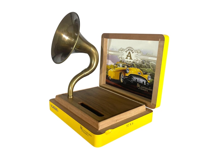 Aladino Cigar Box Phone Amplifier, Acoustic iPhone Speaker S1