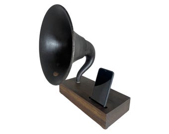 Antique Gramophone Phone Speaker, Acoustic Atwater Kent Phone Amplifier