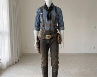 Kostüm inspiriert von Arthur Morgan | Red Dead Redemption 2 Cosplay-Outfit | Western-Revolverhelden-Kostüm.