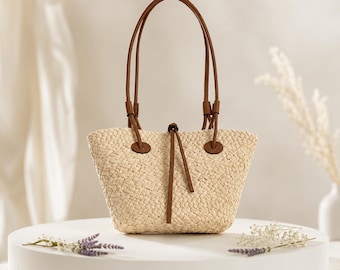 Straw Tote Bag for Women, Summer Beach Bag, Woven Handbag, Large Straw Bag, Beach Tote Bag, Summer Purse, Vacation Bag