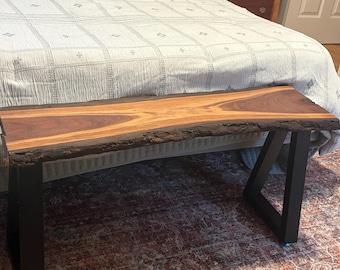 Walnut Live Edge Bench
