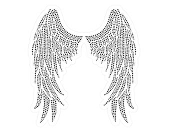 Angel Wing Dot Pattern Kiss-Cut Sticker | Wing Decal for Laptops, Water Bottles