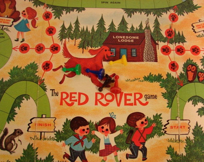 The Red Rover Game Vintage Board Game Made by Cadaco Mr. Fun Etsy