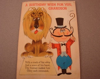 Leo the Lion Circus Birthday Card
