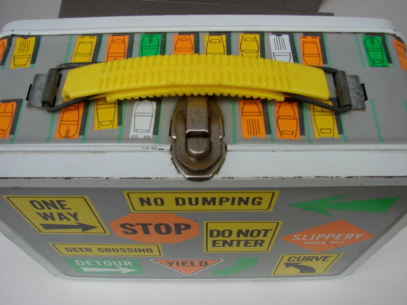 Metal Lunch Box With Road Signs - Etsy