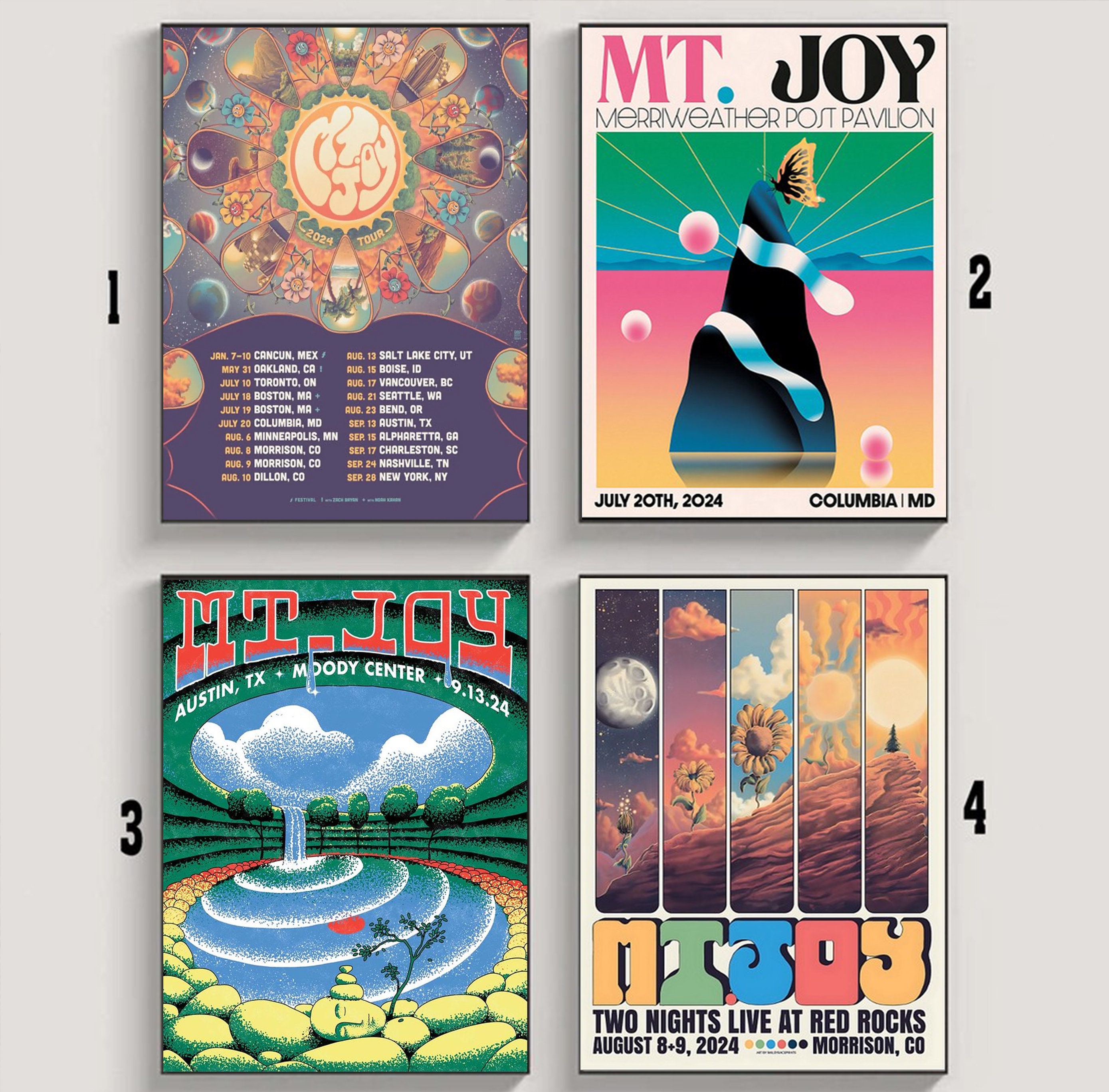 Custom Mt. Joy Tour 2024 North American Poster Etsy