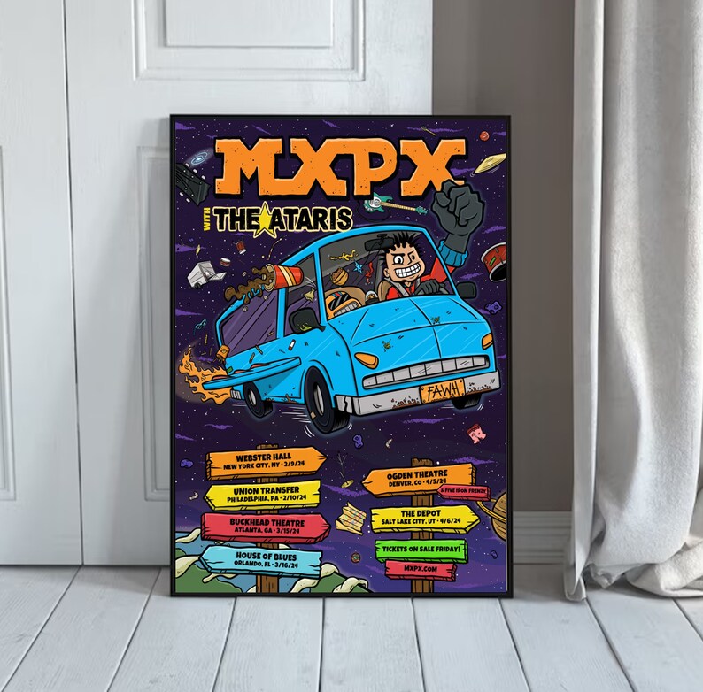 Mxpx 20232024 Tour Poster Etsy