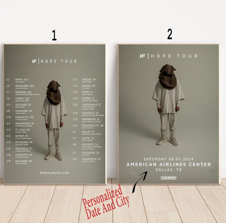 Custom NF Hope Tour 2024 Poster Etsy
