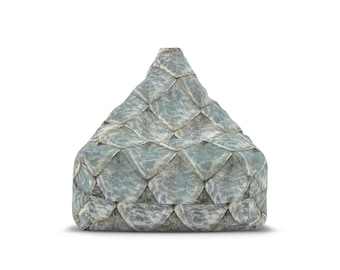 Blue Green Scale Pattern Bean Bag
