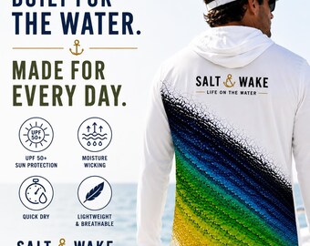 Mahi Hoodie Men Fishing Apparel Offshore Angler Sun Protection Upf Shirt Dolphin Fish Performance Wear Saltwater Boat Tournament Gift