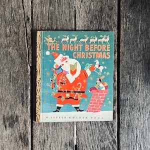 Vintage The Night Before Christmas Little Golden Book