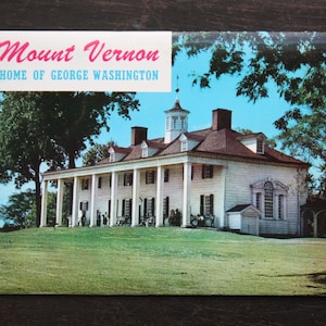 carte postale vintage Mount Vernon Fold Out Souvenir