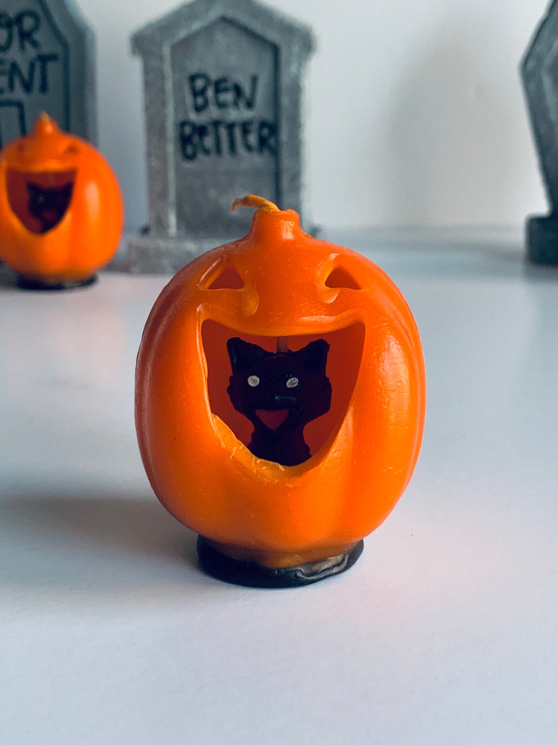 Vintage Original 3D Gurley Burnthrough Black Cat in Jack O Etsy