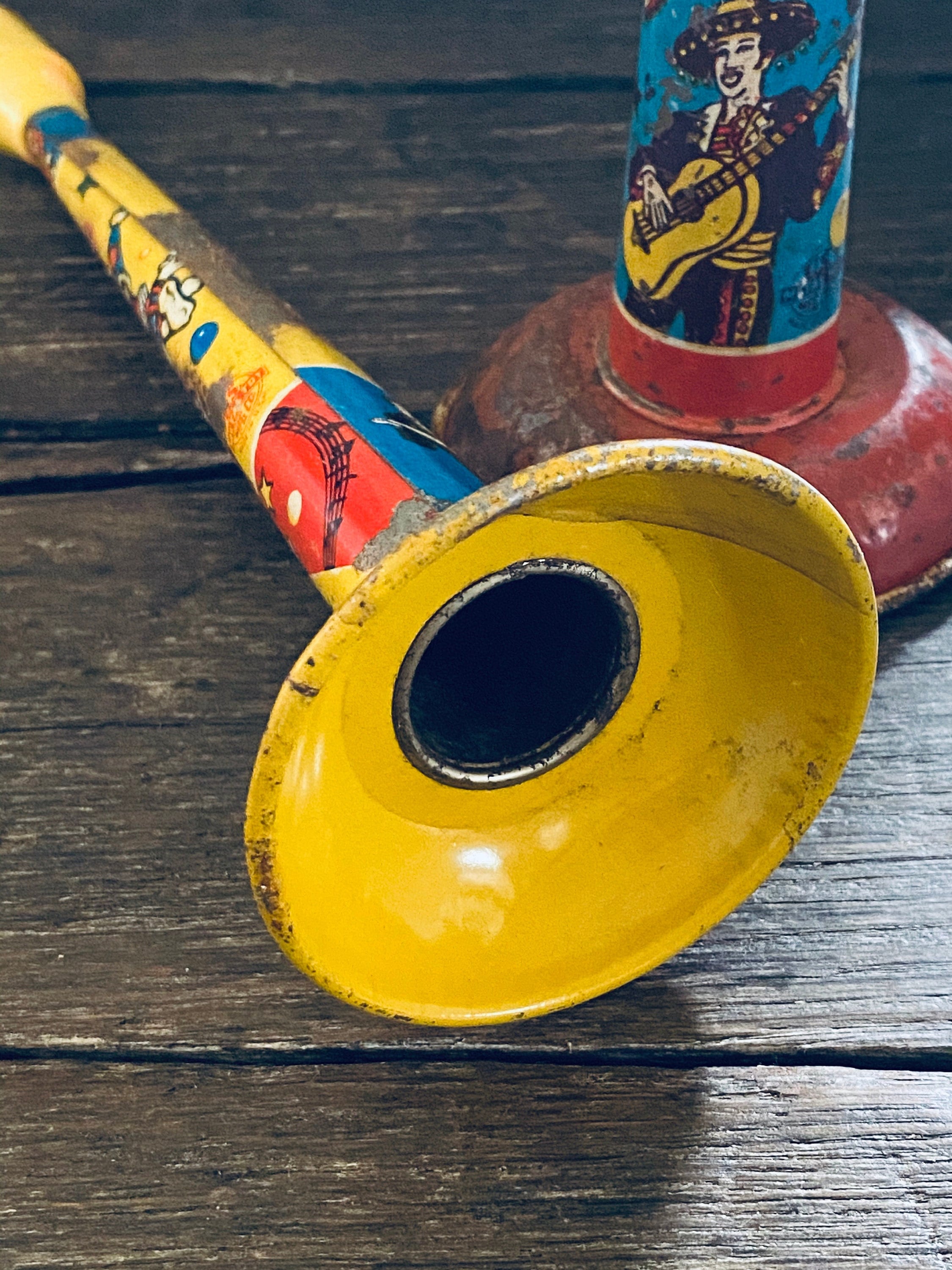 Tin Toy Horn Etsy Canada