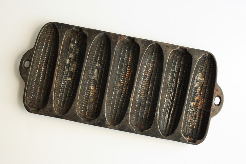Vintage Cast Iron Corn Stick Cornbread Pan Etsy