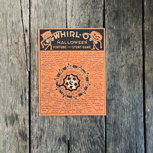 Jeu de fortune et de cascades Whirl-O Halloween vintage
