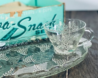 Anchor Hocking 8 Piece Serva-snack Set - in Original Box - Etsy