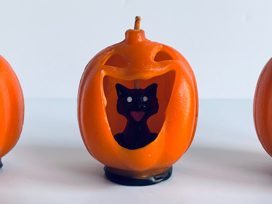 Vintage Original 3D Gurley Burnthrough Black Cat in Jack O Etsy