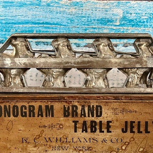 Antique Large Hinged Metal Easter Rooster Chocolate Mold