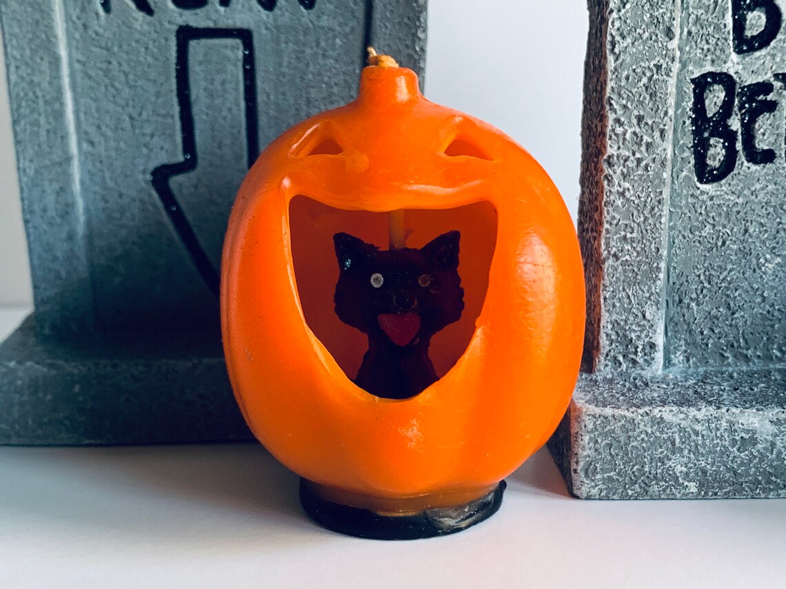 Vintage Original 3D Gurley Burnthrough Black Cat in Jack O Etsy