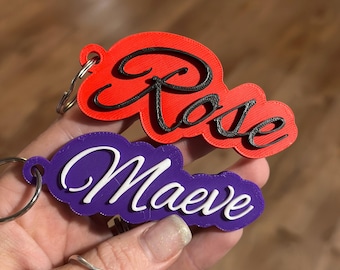 Customizable Name Tag Keychain