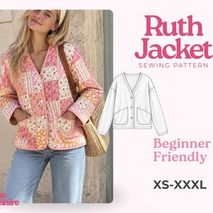 Jacket Sewing Pattern for Women | Coat Pattern | Sewing Patterns | Quilted Jacket Pattern | Pattern Jacket Coat | Beginner Jacket