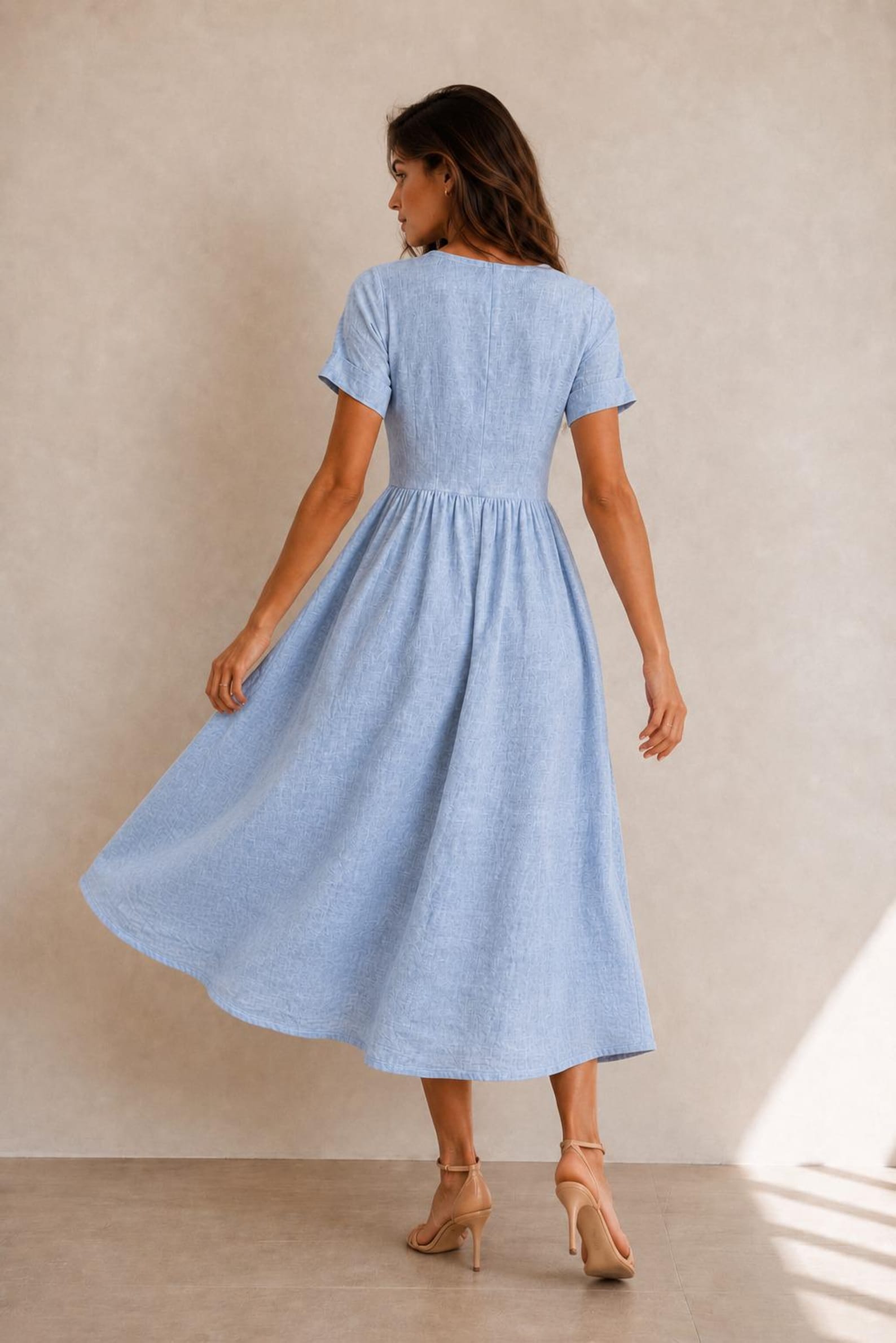 Dress Sewing Pattern | Dress with Pockets | Linen Dress Sewing Pattern ...