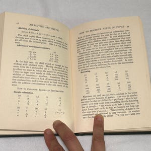 Vintage 1924 Corrective Arithmetic Worth J Osburn Textbook Houghton Mifflin