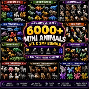 500+ Flexi Fidget Toys STL-paket | Ledade 3D-utskriftsleksaker | Sensoriska modeller | Skriv ut på plats STL-filer | 3D-utskrift | Direktnedladdning bild 10