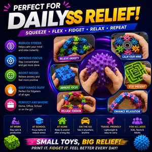 500+ Flexi Fidget Toys STL-paket | Ledade 3D-utskriftsleksaker | Sensoriska modeller | Skriv ut på plats STL-filer | 3D-utskrift | Direktnedladdning bild 4
