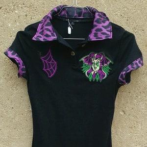 Punk leopard dress goth rockabilly sailor  marin cerise pois rétro vintage psychobilly skull skeleton horror zombie zebré monsters robe